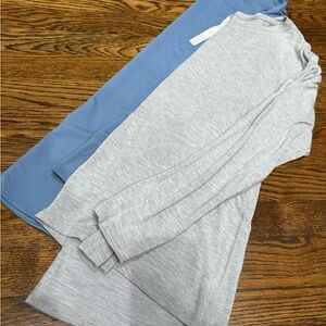 Lululemon Grey and Blue Long Sleeve Shirts size 6